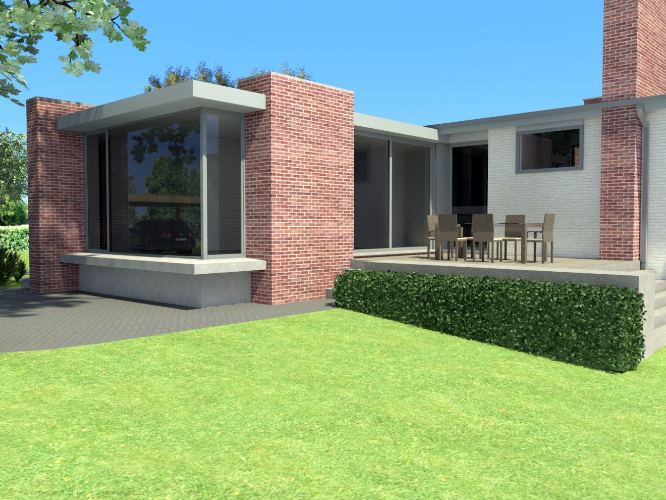 Architect- en ingenieursbureau Andries & Vuylsteke - Uitbreiding woning met dokterspraktijk